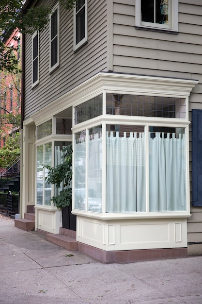 Edificios tradicionales de Nueva York desde Brooklyn Heights