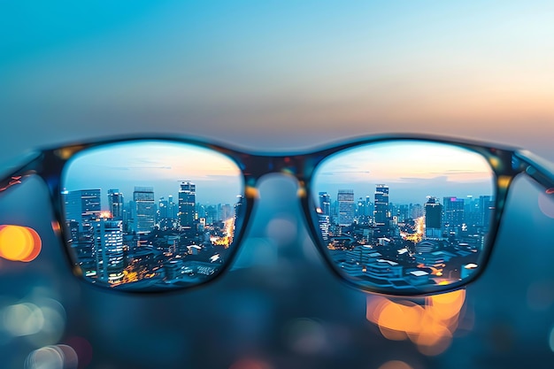 edificios a través de gafas generadas por la IA