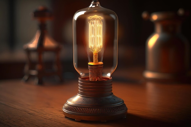 Foto edison-lampe ai generiert