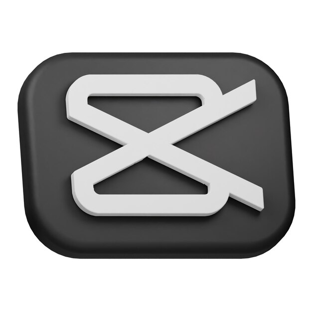editor de video icono 3D aislado en el fondo blanco
