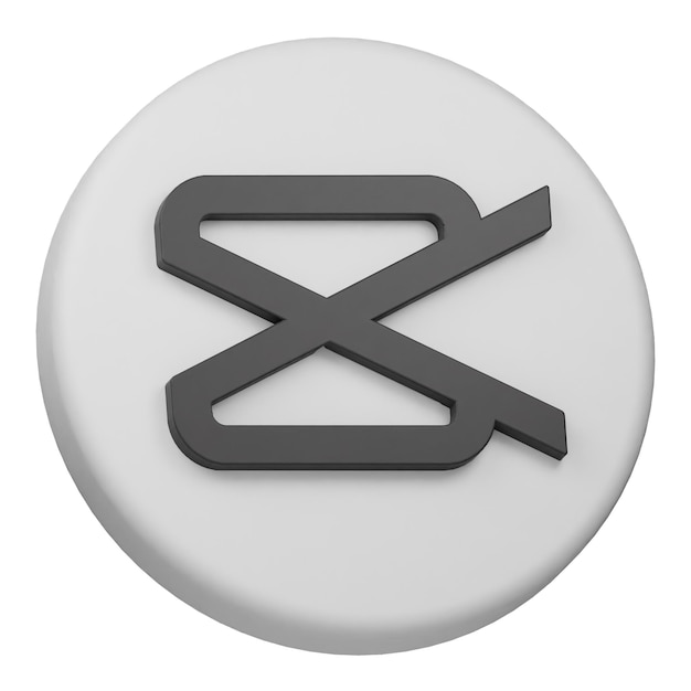 editor de video icono 3D aislado en el fondo blanco