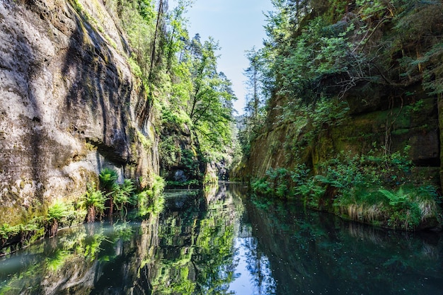 Edmund Gorge en el Parque Nacional de Bohemia Suiza, República Checa