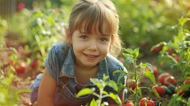 Educação de jardins escolares Mostrar o valor educacional dos jardins escolas com imagens alegres de alunos plantando e cuidando de legumes