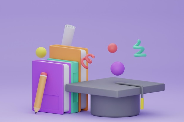 Foto educação on-line de ilustração 3d