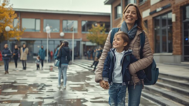 Foto educação pais criança escola