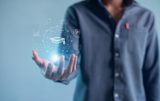 Educación a distancia Elearning Aprendizaje en línea Concepto de desarrollo personal Lecciones en Internet Educación Tecnología en Internet