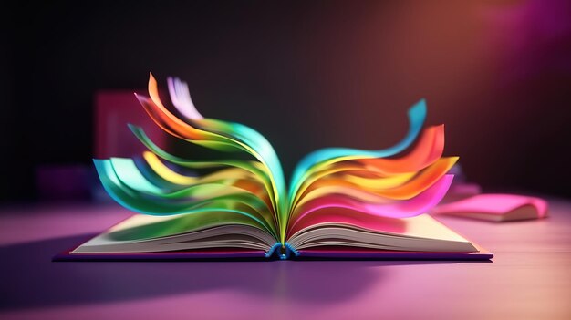 Educación lectura y conocimiento es banner backagrund Generative Ai