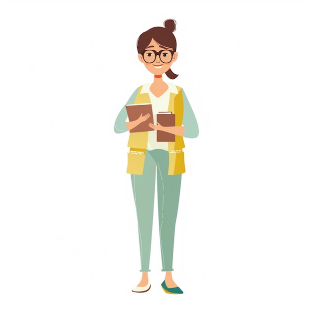 Educación del maestro de la escuela Ilustración de conocimiento Diseño conceptual feliz Libro de clase vectorial