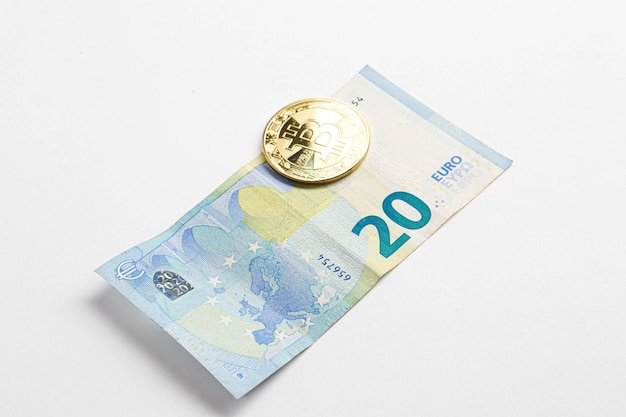 Efectivo Multi Euro Dolar Diferentes tipos de billetes de nueva generación bitcoin