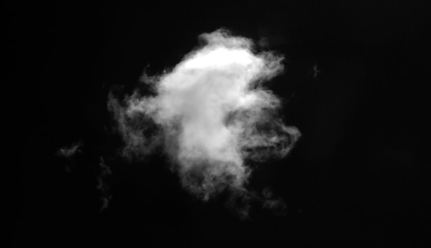 Efecto abstracto de niebla o humo aislado en negro