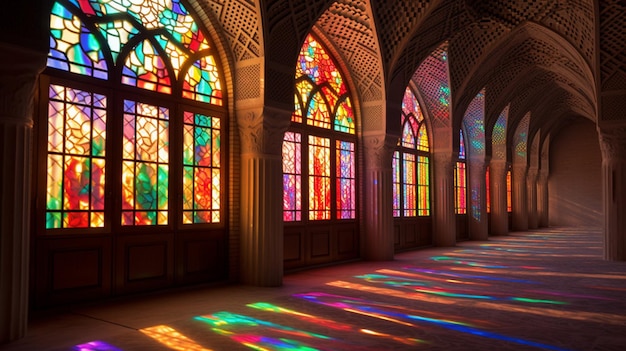 El efecto arco iris de las mezquitas Las vidrieras ganan