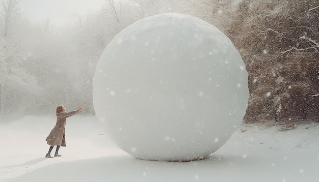 Foto el efecto bola de nieve