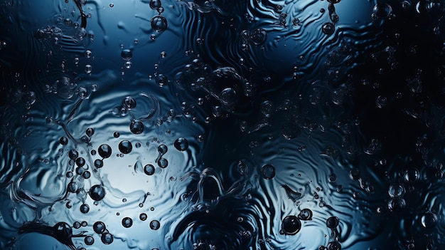efecto de cristal de fondo de reflejos de agua con gas abstracto