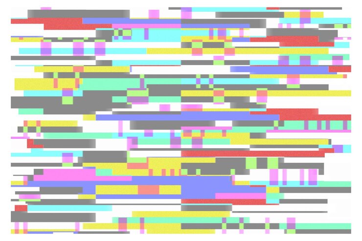 Foto efecto de elemento de glitch png de fondo transparente