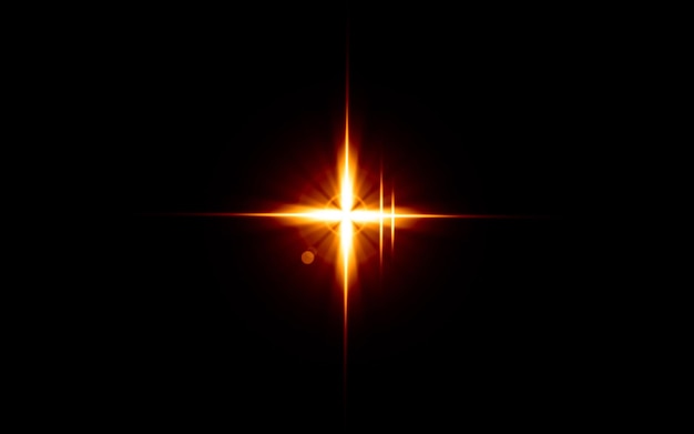 Efecto especial de luz roja en el fondo negro