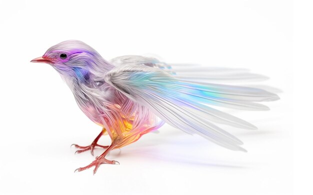 Efecto de espectroscopia holográfica translúcida de vidrio para el arco iris de los pájaros