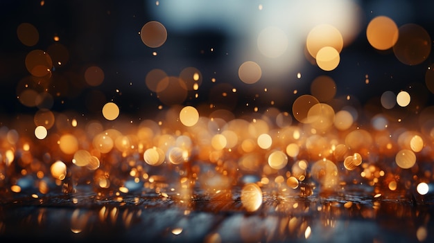 Efecto de fondo de bokeh y luces