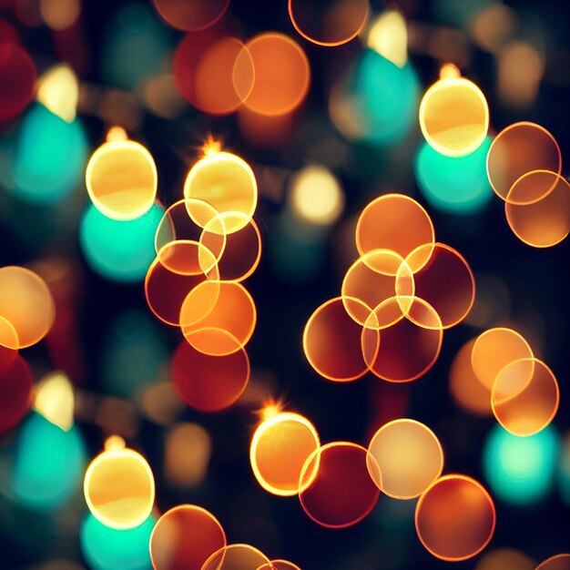 Efecto de fondo de luces Bokeh papel pintado borroso luces de Navidad fuera de foco