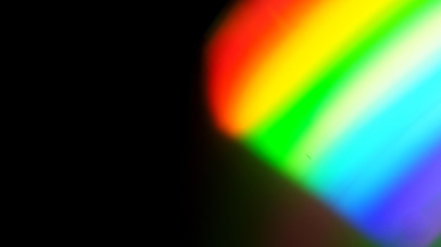 Efecto de fugas de luz del arco iris Superposiciones Espectro de colores brillantes Resplandor Destello de lente