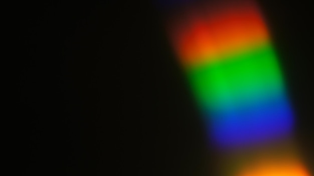 Efecto de fugas de luz del arco iris Superposiciones Espectro de colores brillantes Resplandor Destello de lente