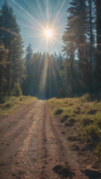 Foto el efecto de fugas de luz natural se superpone a la exposición al sol brillante iluminación radiancia haz de llamarada de la lente