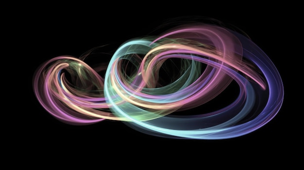 efecto de línea de luz de neón colorido