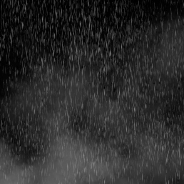 Foto efecto de lluvia aislado sobre fondo negro