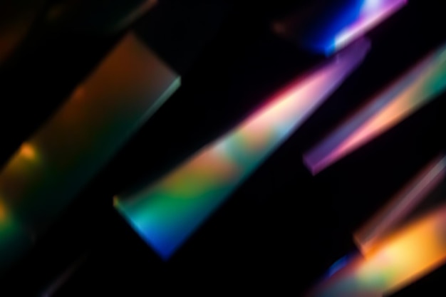 Efecto de luces de fiesta Superposiciones Estética Textura de luz de arco iris borrosa Evento festivo divertido
