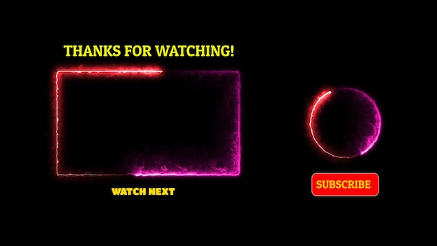 Efecto de marco de neón en el extremo de la pantalla que brilla en bucle sobre fondo negro