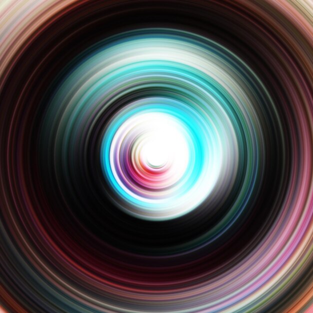 Efecto de movimiento radial colorido Fondo redondeado abstracto Curvas de color y esfera Anillos y círculos de gradiente de varios colores Papel de pared Textura de color telón de fondo y estandarte