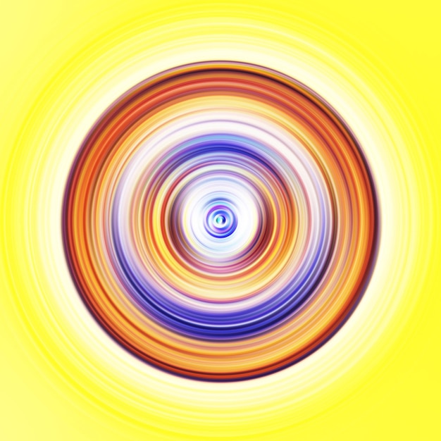 Efecto de movimiento radial colorido Fondo redondeado abstracto Curvas de color y esfera