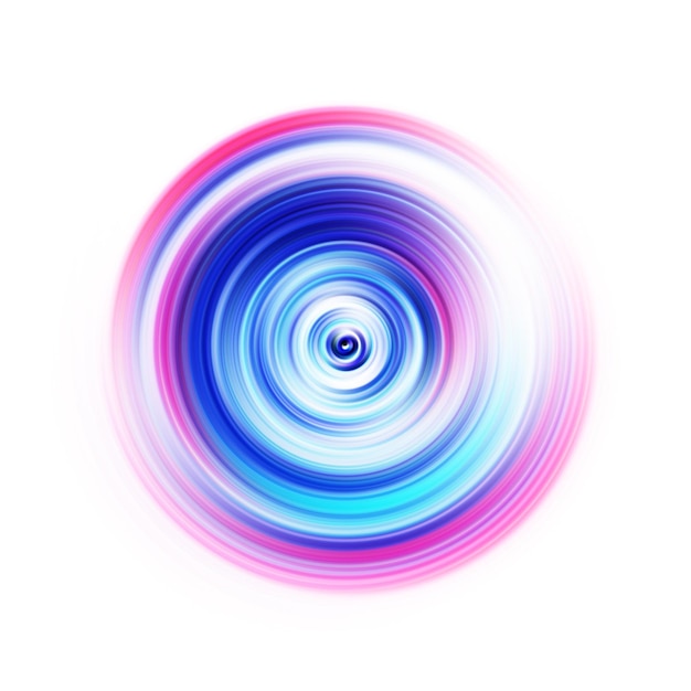 Efecto de movimiento radial colorido Fondo redondeado abstracto Curvas de color y esfera