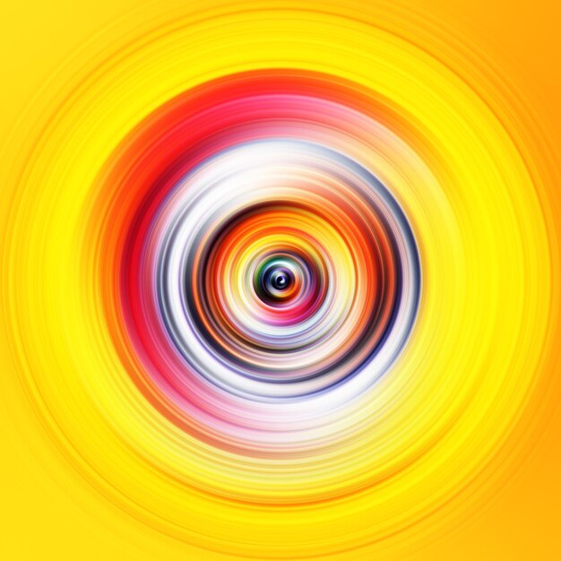 Efecto de movimiento radial colorido Fondo redondeado abstracto Curvas de color y esfera