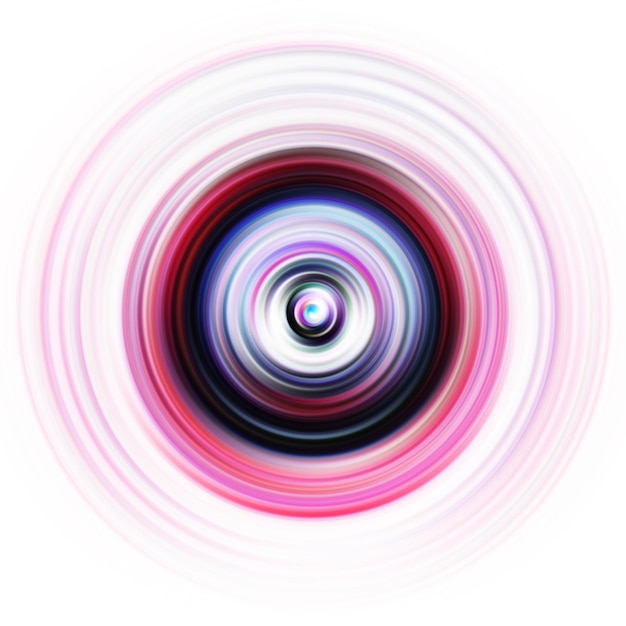Efecto de movimiento radial colorido Fondo redondeado abstracto Curvas de color y esfera