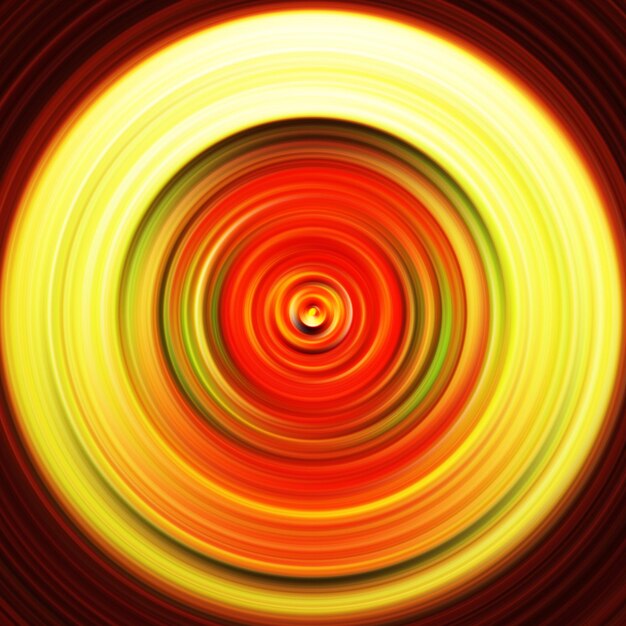Efecto de movimiento radial colorido Fondo redondeado abstracto Curvas de color y esfera