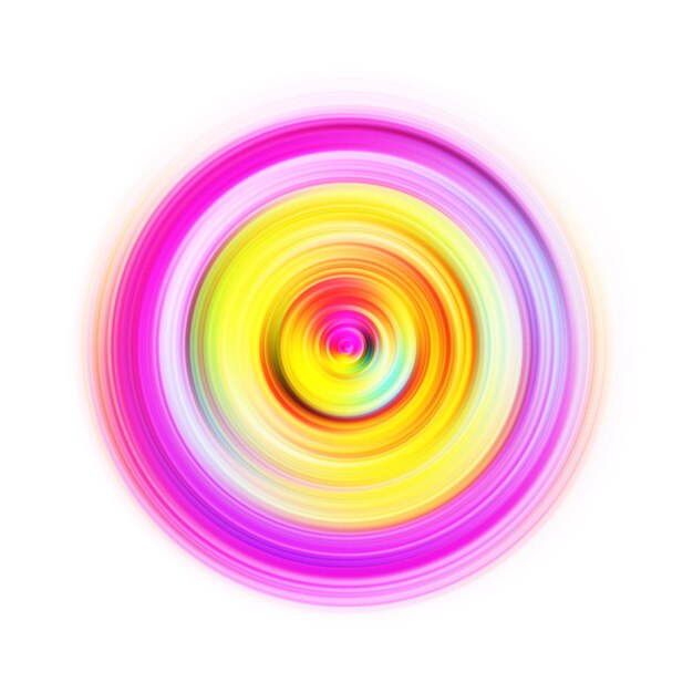 Efecto de movimiento radial colorido Fondo redondeado abstracto Curvas de color y esfera