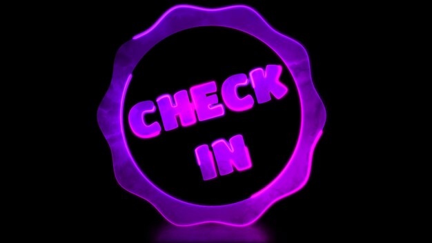 Efecto de neón brillante en bucle icono de registro fondo negro