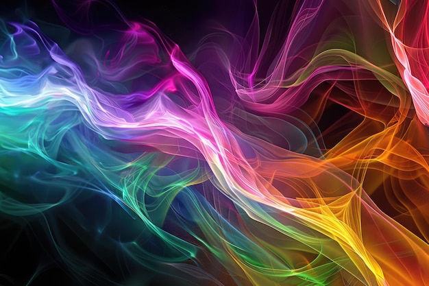 Efecto de onda de color vívido abstracto expresa y enfatiza la textura enérgica AIG51