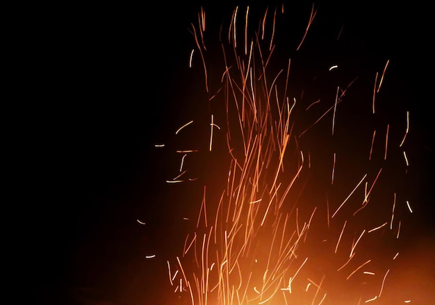 Efecto de quema de fuego Superposición Llama intensa Resplandor Chispas para edición de fotos Filtro de diseño gráfico cálido