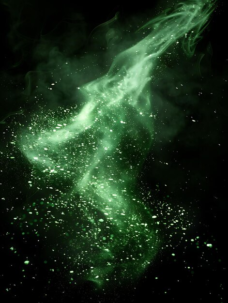 Efecto de raya de polvo de jadeita con una raya verde y efecto C de jadeita FX Filtro de película de textura BG Art