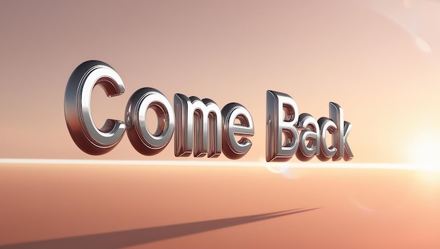 Efecto de texto 3D de regreso