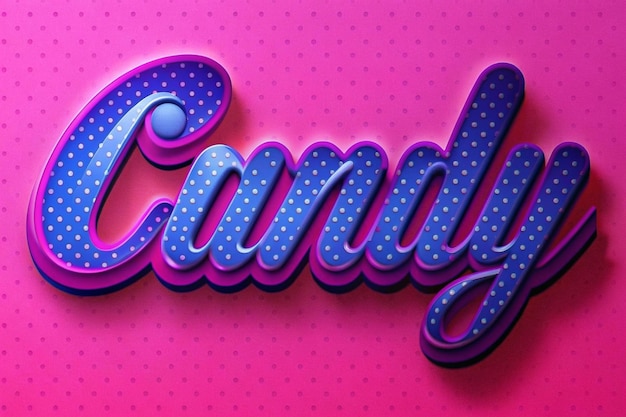 Efecto de texto de caramelo 3D