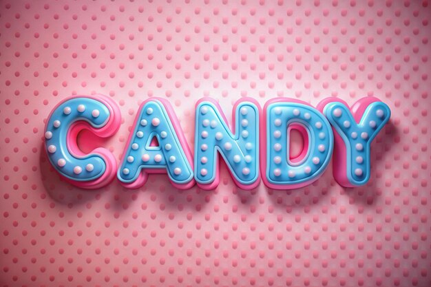 Efecto de texto de caramelo 3D