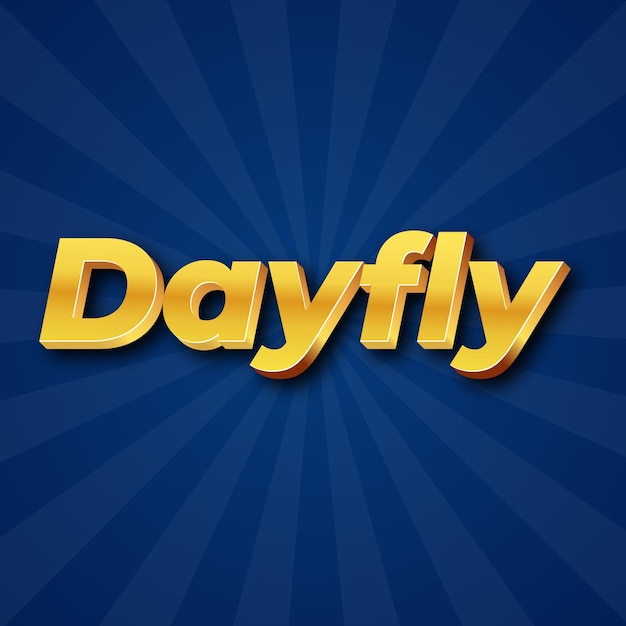 Efecto de texto Dayfly Oro JPG foto de fondo atractiva de la tarjeta