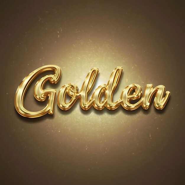 El efecto de texto dorado tipografía lujo 3D telón de fondo