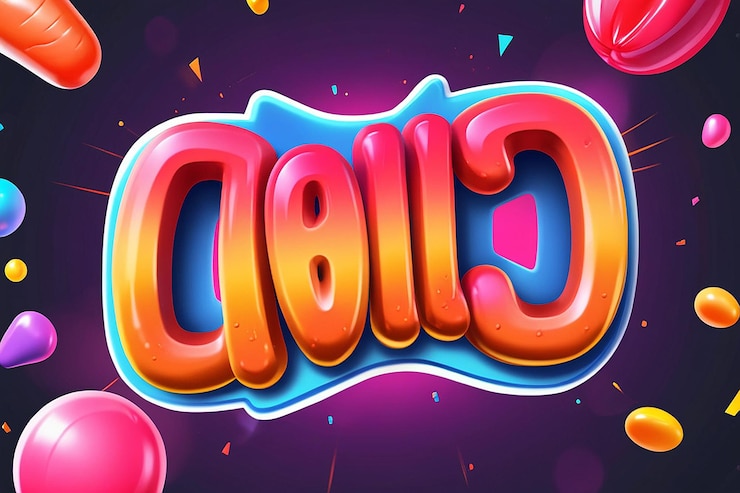 Foto efecto de texto editable 3d de juego divertido