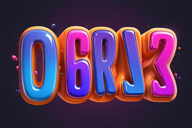 Efecto de texto editable 3D de juego divertido