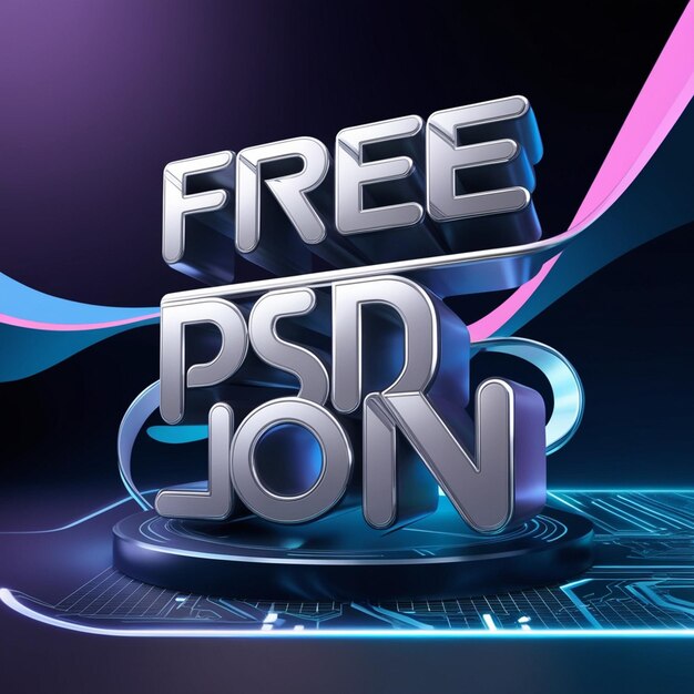 Efecto de texto editable en 3D para unirse a PSD gratuito