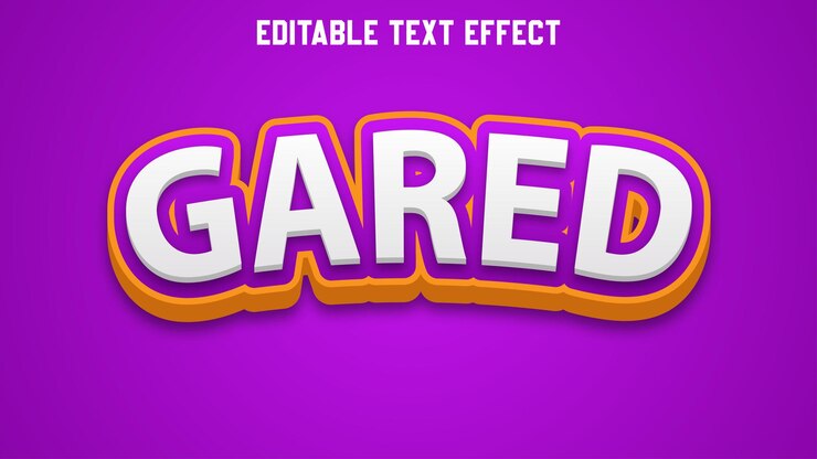 Foto efecto de texto editable de gared