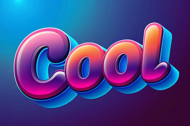 Efecto de texto fresco en 3D